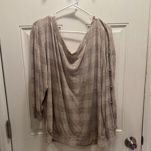 Maurices Neutral Knit Sweater with Subtle Heathered Texture